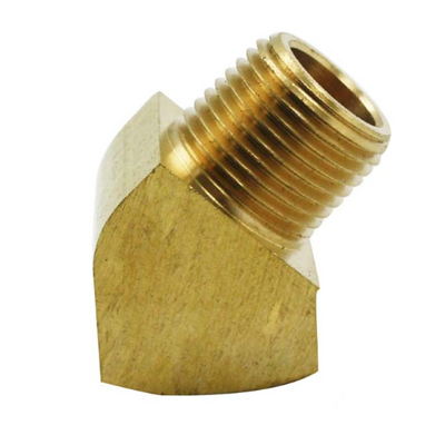 124-N2 FLOFLEX BRASS PIPE FITTING 45 DEGREE STREE ELBOW 1/4" MALE X 1/4" FEMALE NPT